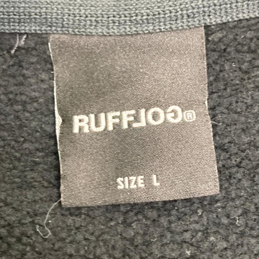RUFFLOG ラフロッグ 裏起毛 スウェット トレーナー ブラック系 L