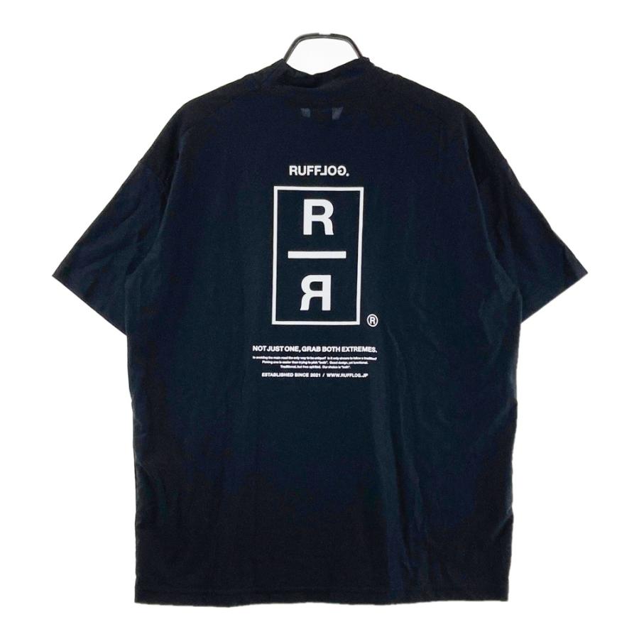 新品】RUFFLOG ラフロッグ モックネック 半袖Tシャツ ブラック系 L