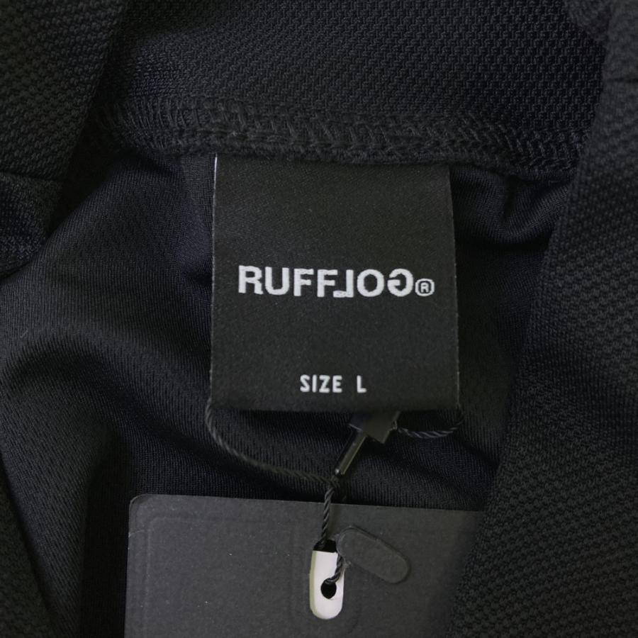 新品】RUFFLOG ラフロッグ モックネック 半袖Tシャツ ブラック系 L