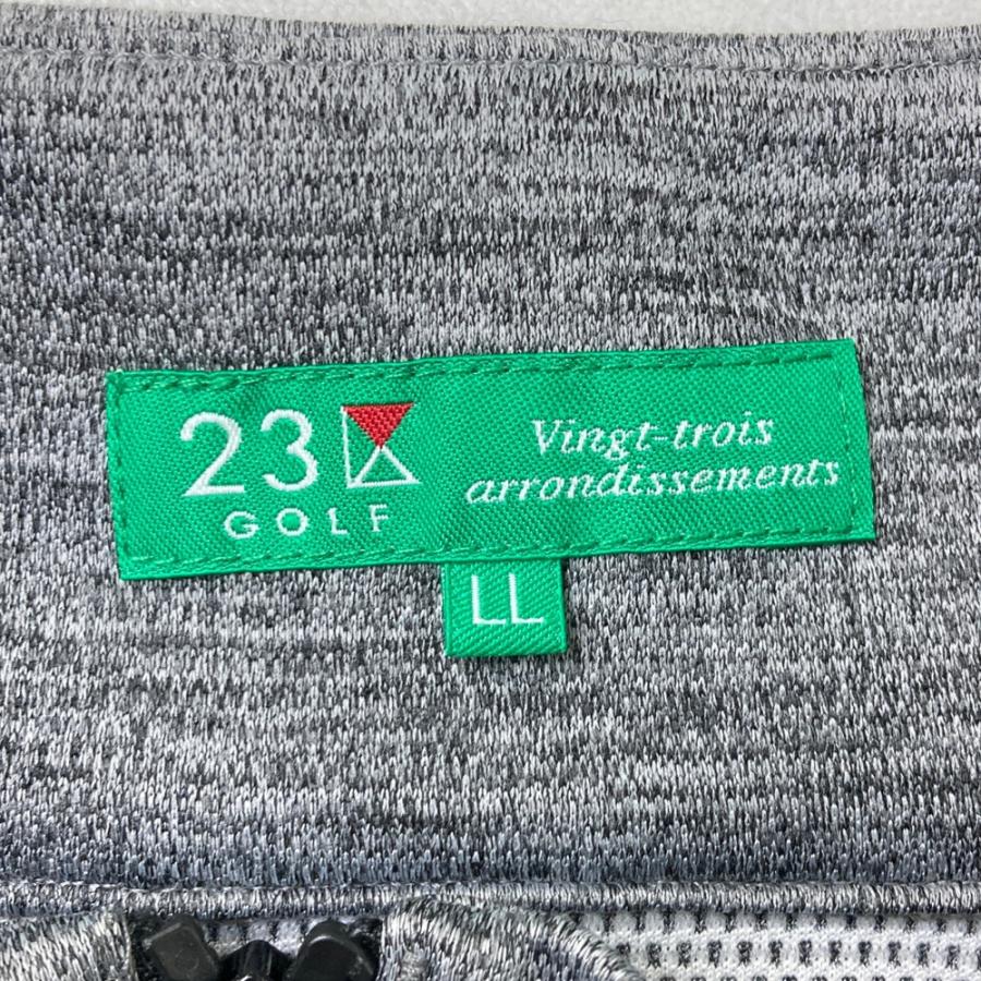 23区GOLF ニジュウサンクゴルフ ジップジャケット グレー系 LL ゴルフ
