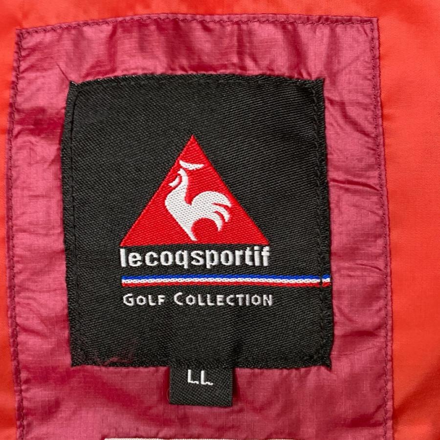LE COQ GOLF ルコックゴルフ 異素材切替 ダウンベスト レッド系 LL 