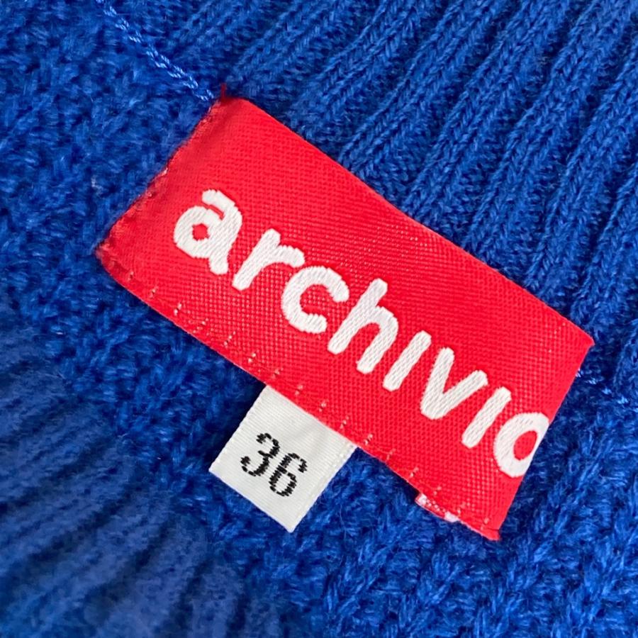 ARCHIVIO アルチビオ 長袖ニットセーター ブルー系 36 ゴルフウェア 