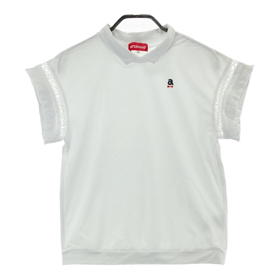 ARCHIVIO アルチビオ 襟付き フリル 半袖Tシャツ ホワイト系 36 ゴルフ 