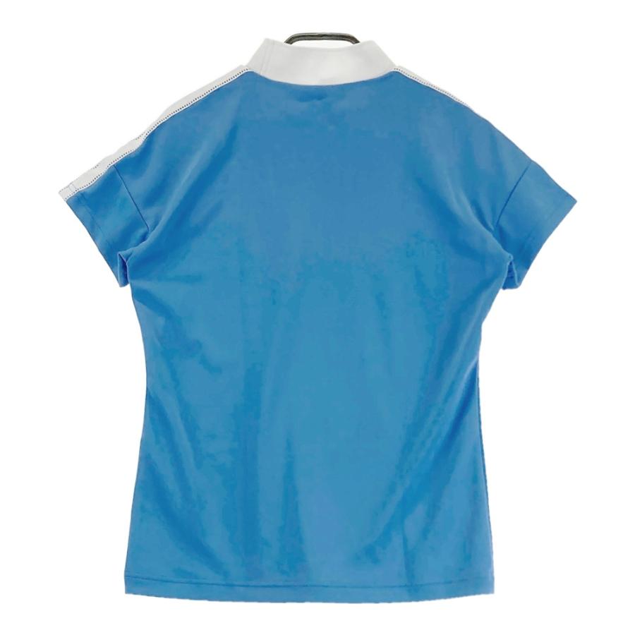ラフ＆スウェル　ゴルフウェア　ブルー　モックネックＭサイズ used美品 NEW BALANCE GOLF ニューバランス モックネック半袖Tシャツ ブルー系 1