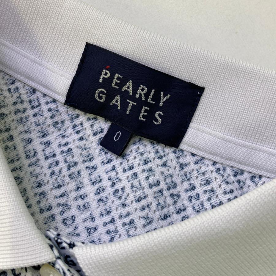 PEARLY GATES パーリーゲイツ 2025年モデル 半袖 メッシュポロシャツ ロゴ柄 ホワイト系 0 ゴルフウェア レディースの画像