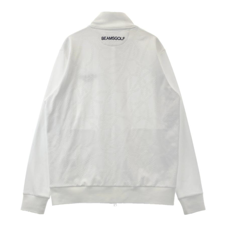 BEAMS GOLF ビームスゴルフ ジップジャケット 総柄 ホワイト系 L