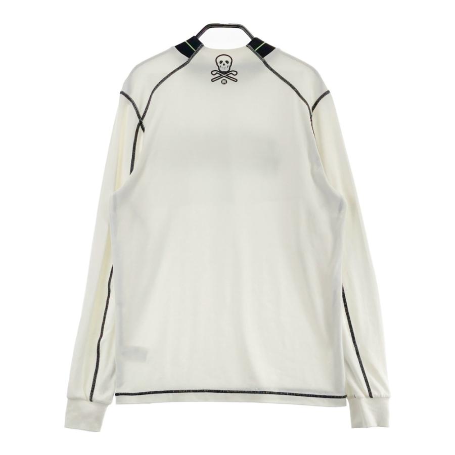 サイズ：46 MARK&LONA マークアンドロナ  モックネック 長袖Tシャツ  ホワイト系 [240101660426] ゴルフウェア メンズ ストスト MARK&LONA マークアンドロナ モックネック 長袖Tシャツ ホワイト系 46