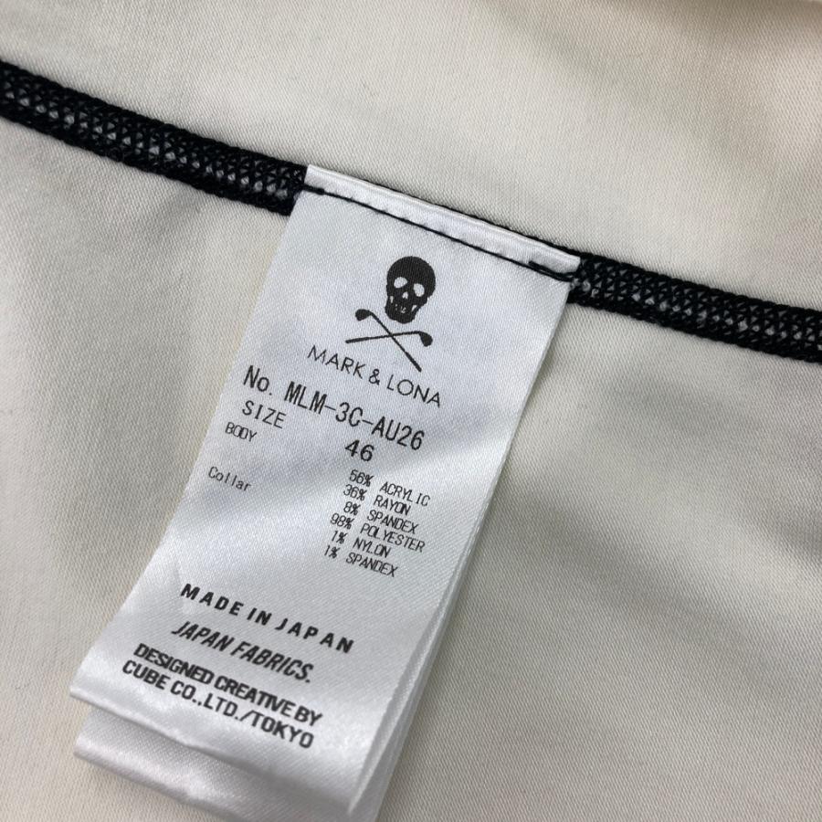 MARK&LONA マークアンドロナ モックネック 長袖Tシャツ ホワイト系 46