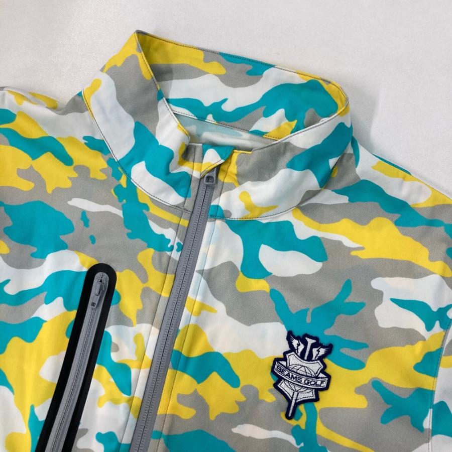 BEAMS GOLF ビームスゴルフ ジップジャケット カモフラ柄 グレー系 L