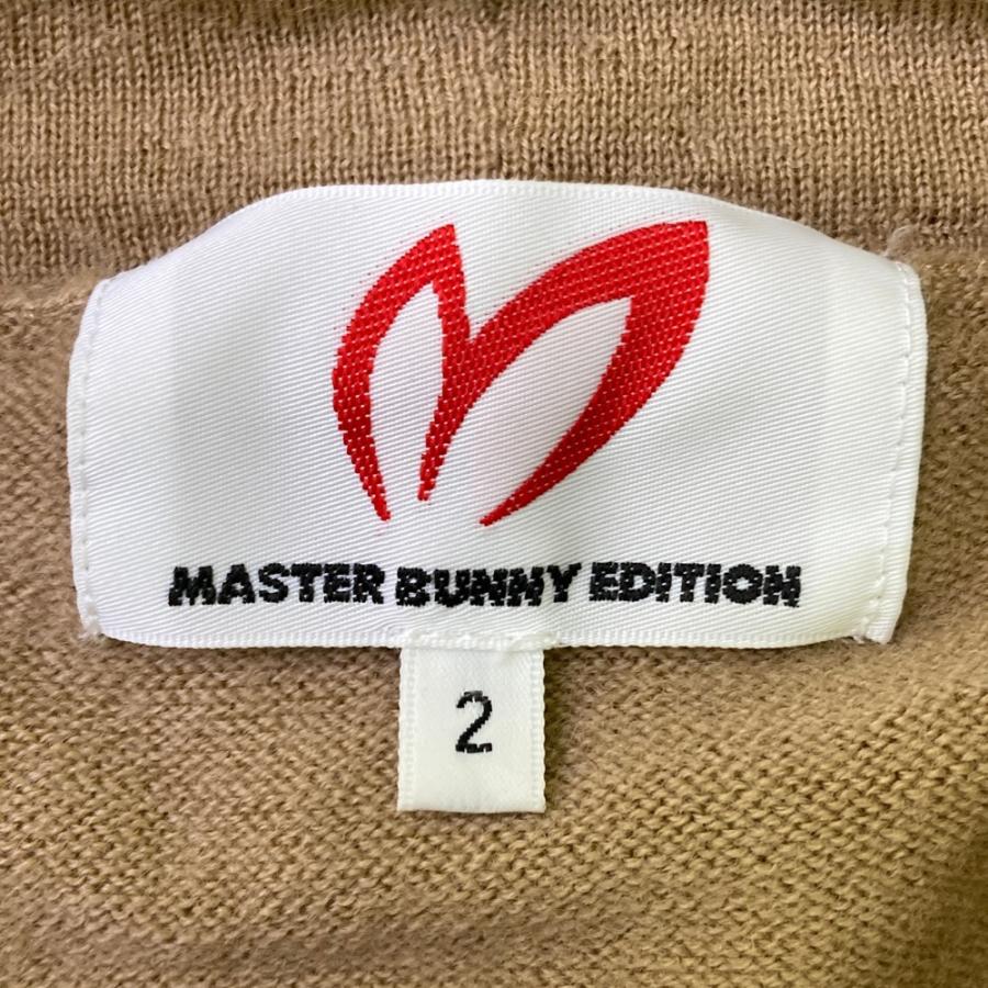 サイズ：2 MASTER BUNNY EDITION マスターバニーエディション  ウール ニットパーカー  ベージュ系 [240101660530] ゴルフウェア レディース ストスト MASTER BUNNY EDITION マスターバニーエディション ウール ニット
