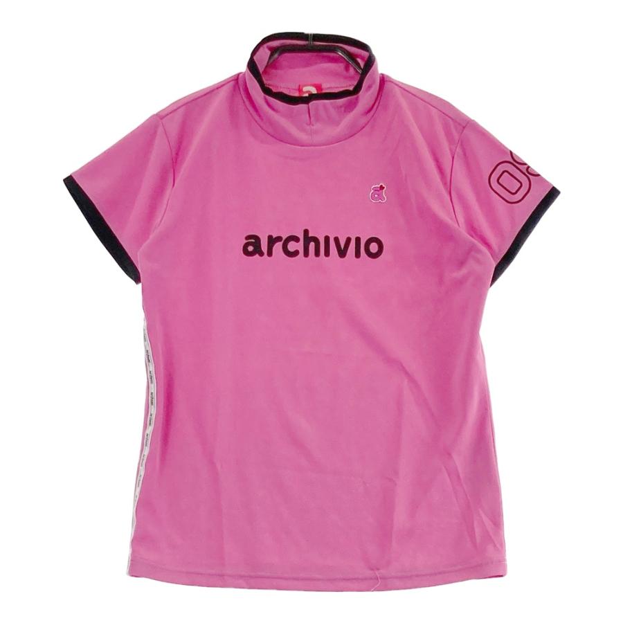 アルチビオ レディース 半袖 ハイネック Tシャツ サイズ40 ARCHIVIO アルチビオ ハイネック 半袖Tシャツ ピンク系 38 ゴルフ