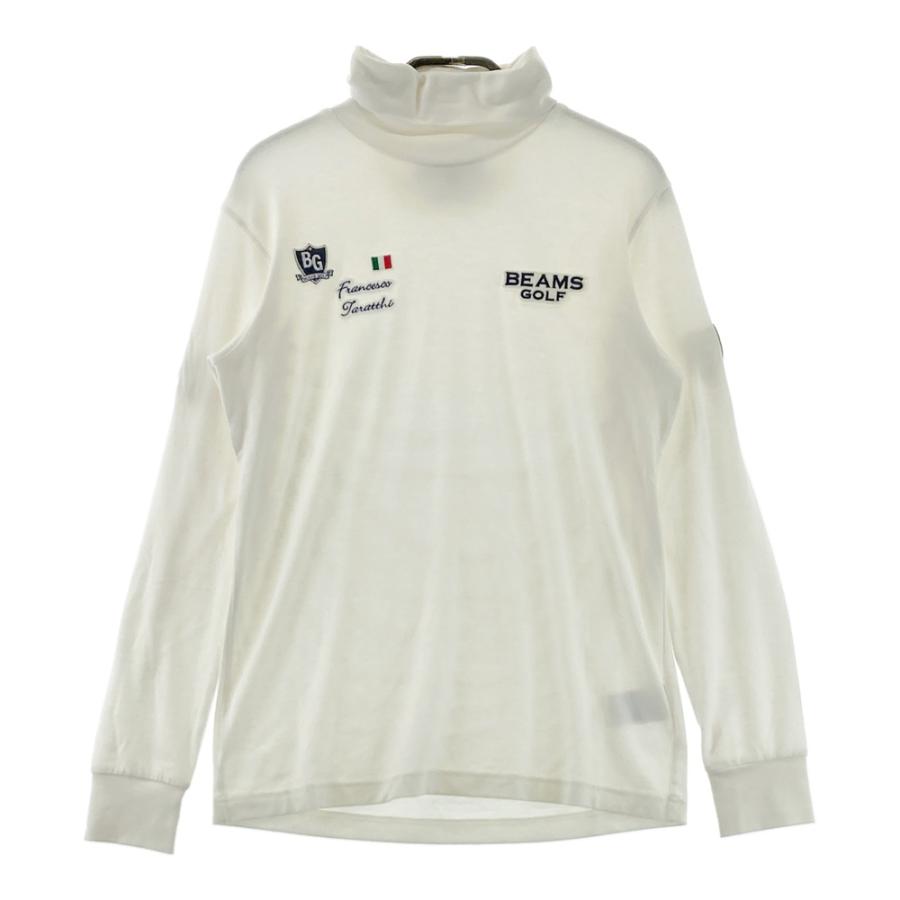 BEAMS GOLF タートルネック長袖シャツ ホワイト BEAMS GOLF ビームスゴルフ タートルネック 長袖Tシャツ ホワイト系 S