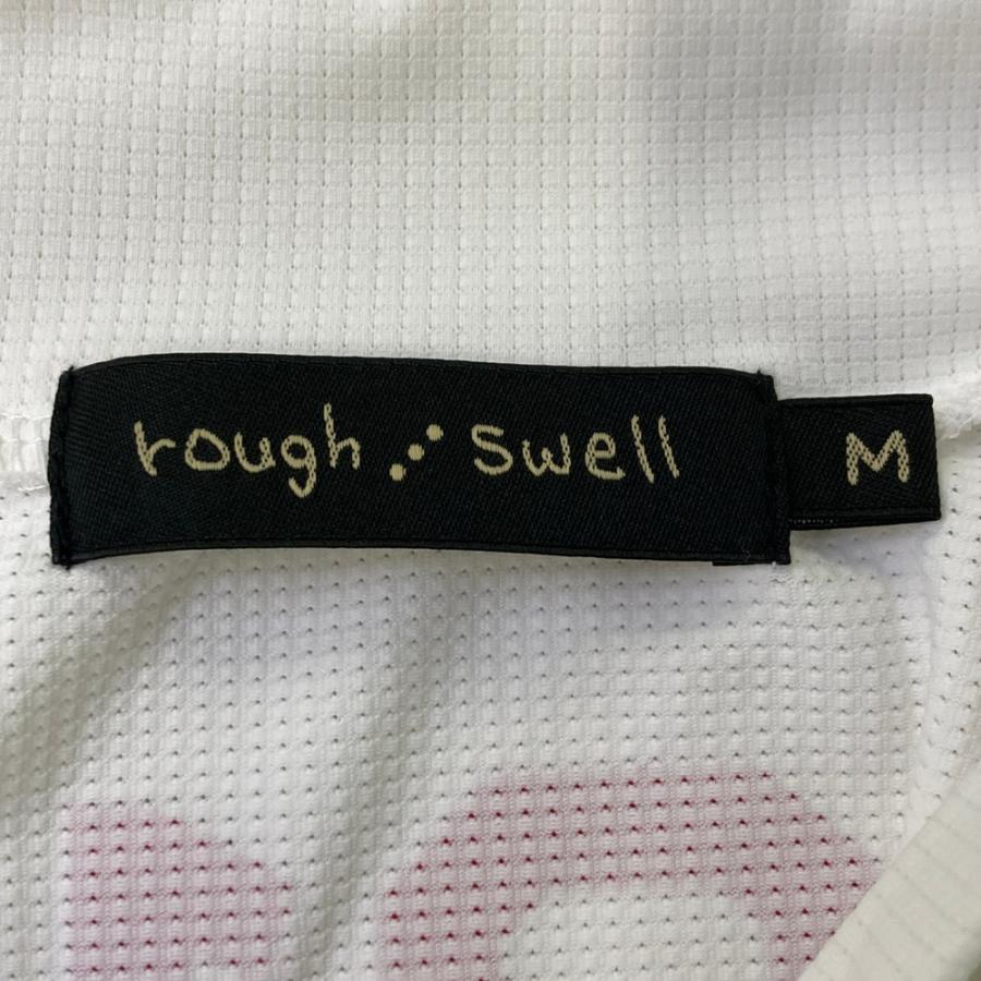 サイズ：S ROUGH&SWELL ラフアンドスウェル  ハイネック 長袖Tシャツ ワッペン  ホワイト系 [240101426286] ゴルフウェア メンズ ストスト ROUGH&SWELL ラフアンドスウェル ハイネック 長袖Tシャツ ワッペン