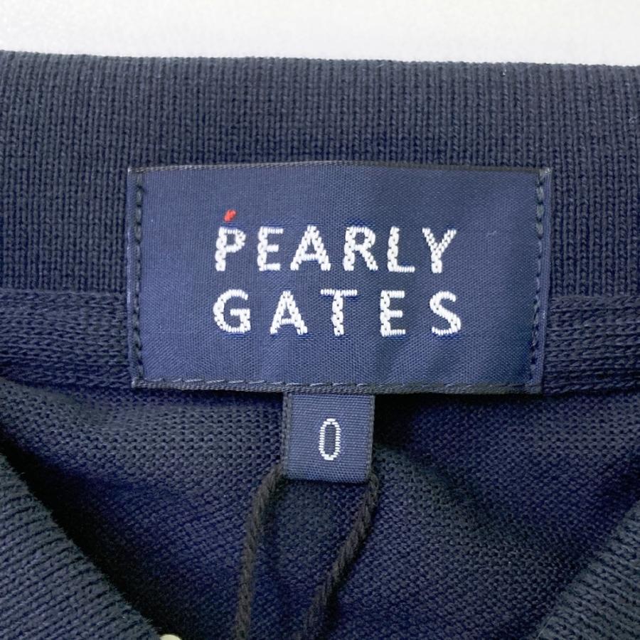 【新品】PEARLY GATES パーリーゲイツ  半袖ポロシャツ  ネイビー系 0 ゴルフウェア レディースの画像