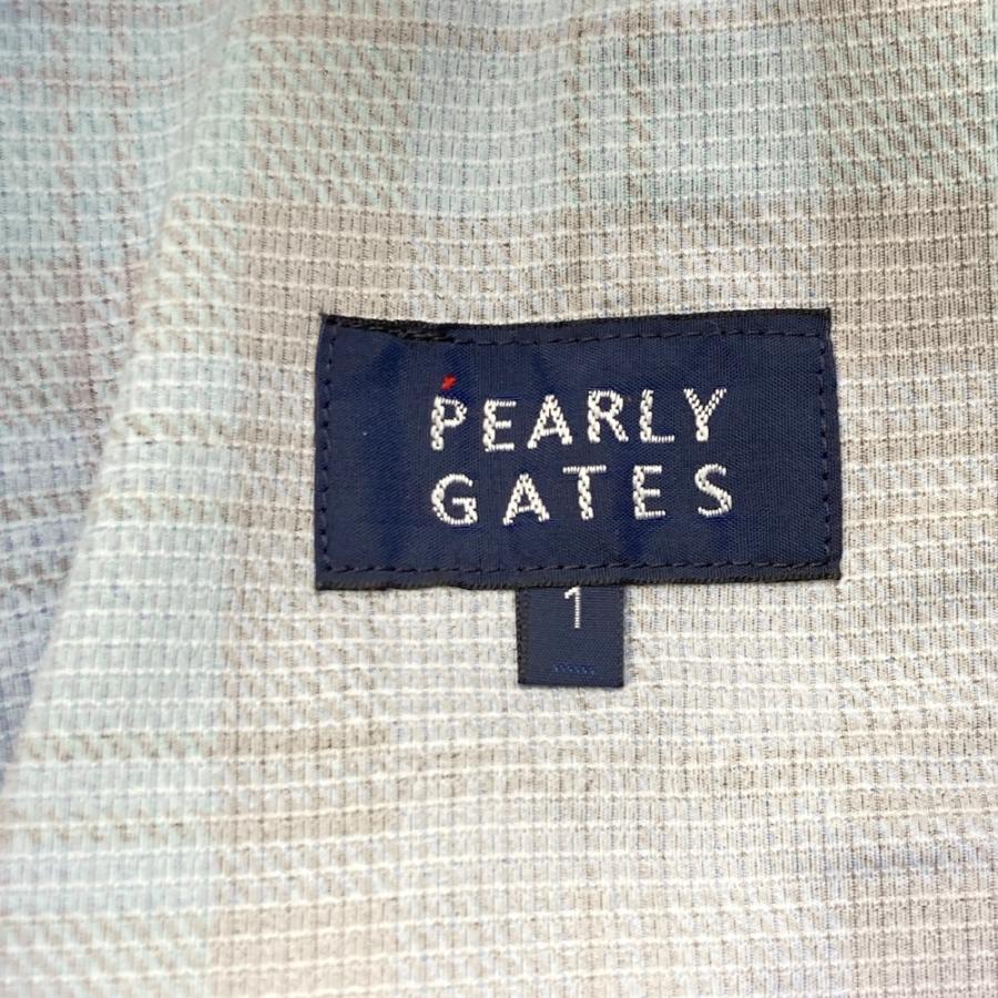 PEARLY GATES パーリーゲイツ  バックフリル スカート チェック柄 ネイビー系 1 ゴルフウェア レディースの画像
