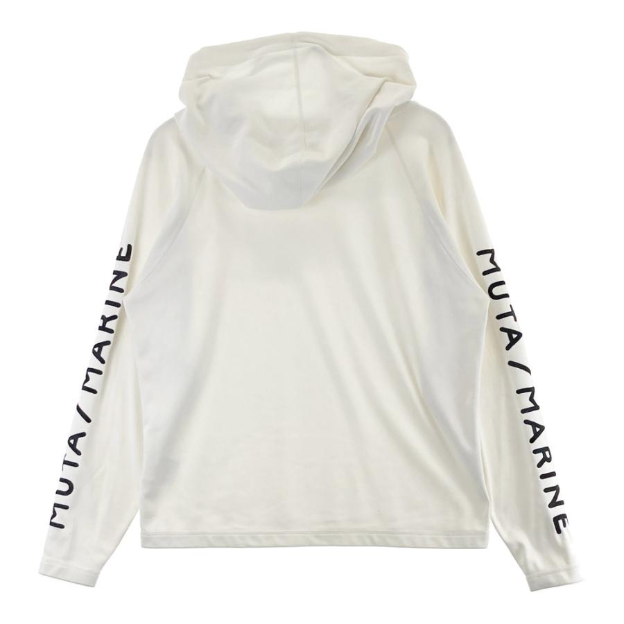 サイズ：0 MUTA MARINE ムータマリン  フード付き 長袖Tシャツ  ホワイト系 [240101661979] ゴルフウェア メンズ ストスト MUTA MARINE ムータマリン フード付き 長袖Tシャツ ホワイト系 0