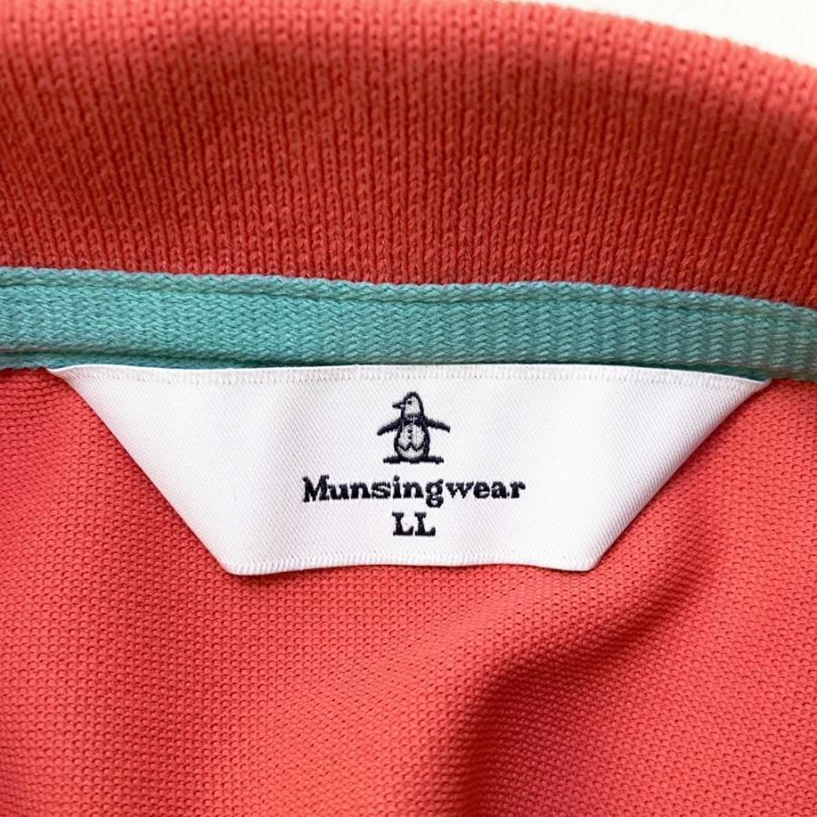 MUNSING WEAR マンシングウェア 半袖ポロシャツ レッド系 LL ゴルフ