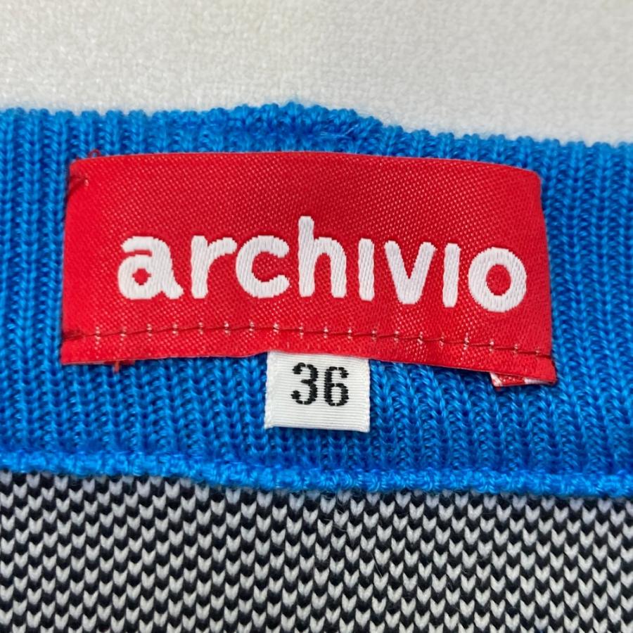 新品】ARCHIVIO アルチビオ フレアスカート ウール混 ブルー系 36