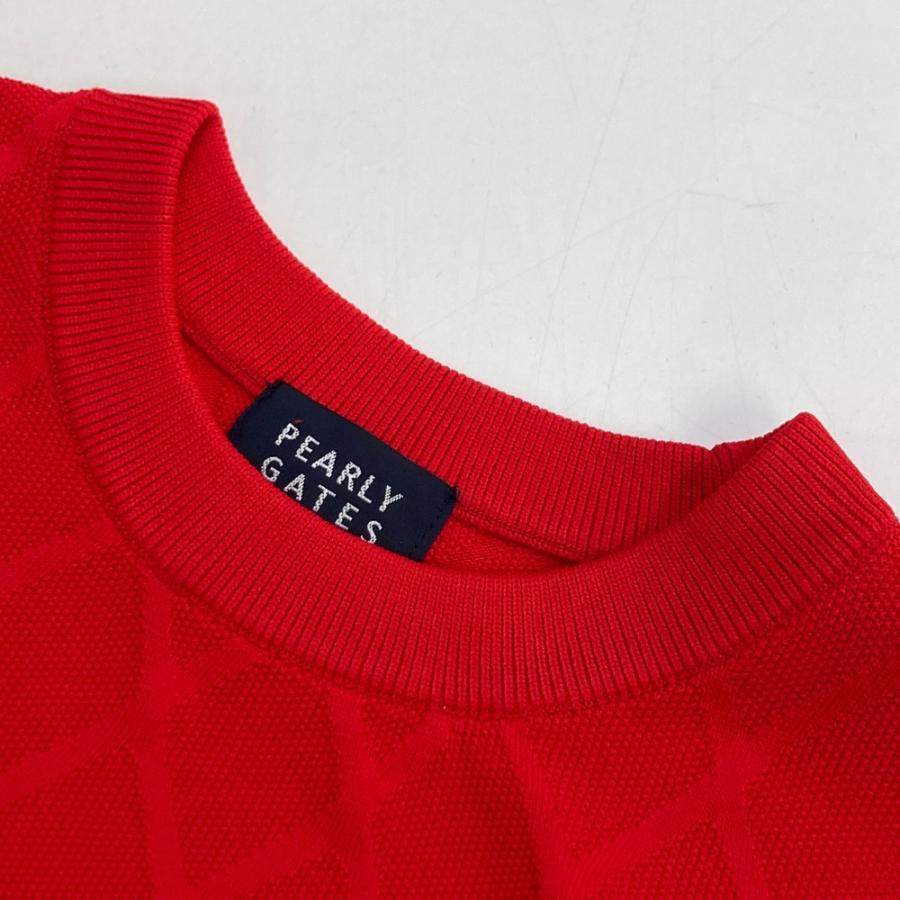 PEARLY GATES パーリーゲイツ  長袖ニットセーター  レッド系 1 ゴルフウェア レディースの画像