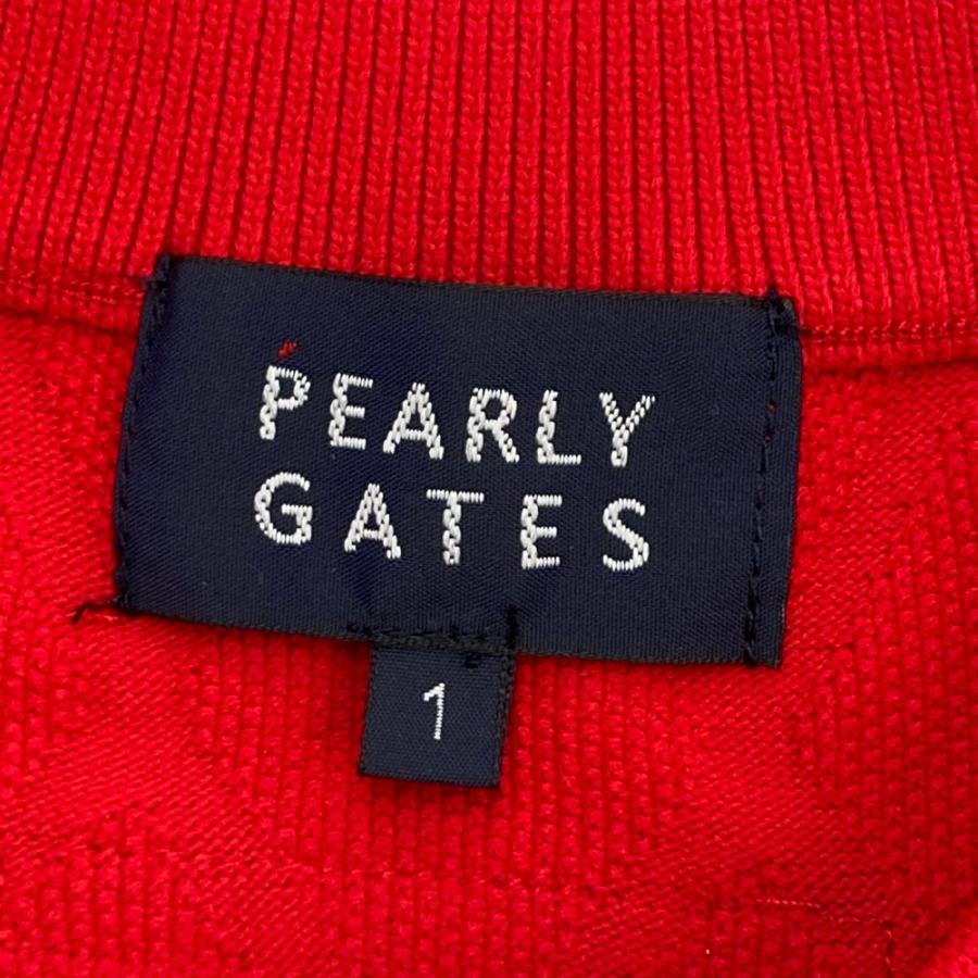 PEARLY GATES パーリーゲイツ  長袖ニットセーター  レッド系 1 ゴルフウェア レディースの画像