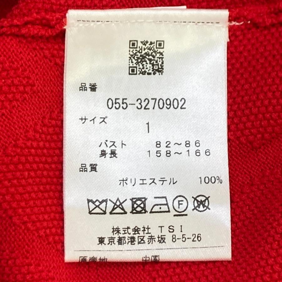 PEARLY GATES パーリーゲイツ  長袖ニットセーター  レッド系 1 ゴルフウェア レディースの画像