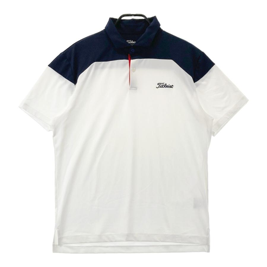 新品未使用 タイトリスト ホワイト ポロシャツ TITLEIST タイトリスト 半袖ポロシャツ ホワイト系 LL ゴルフウェア