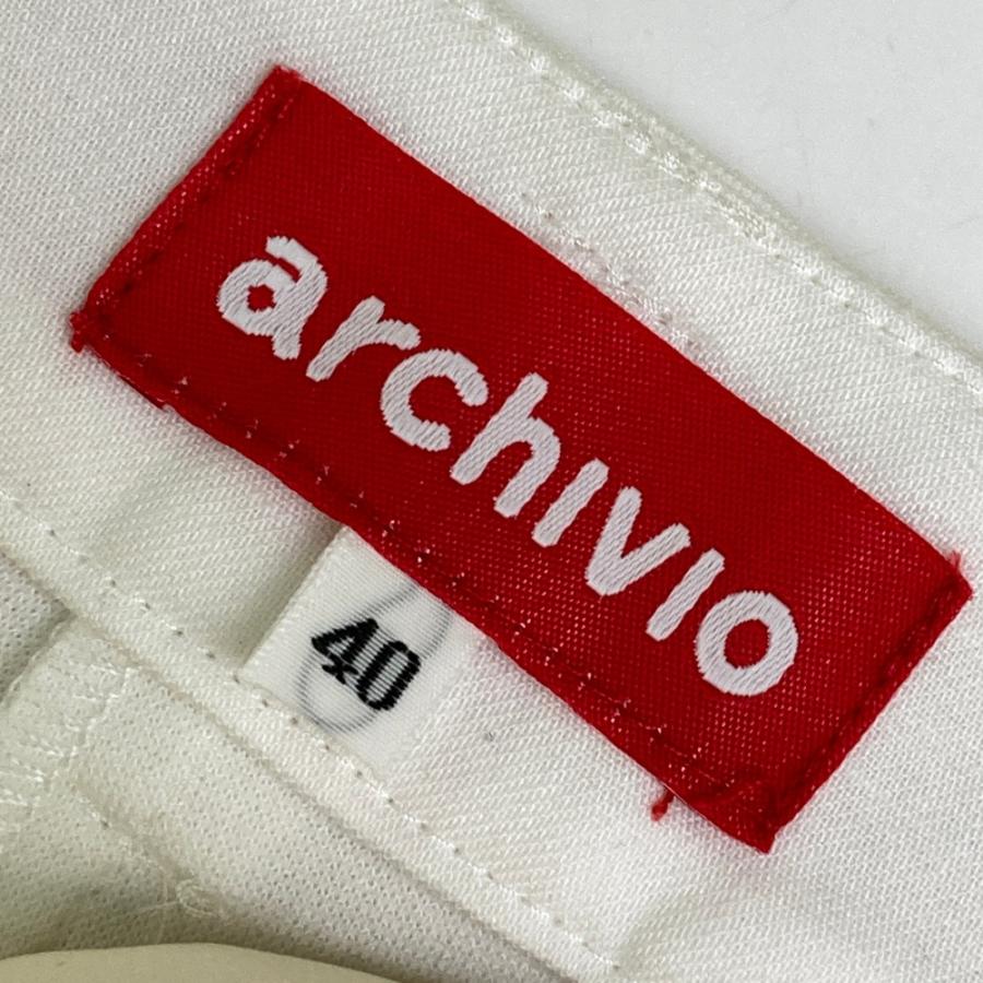 archivio（アルチビオ） ショートパンツ 切替 フェイクレザー ホワイト