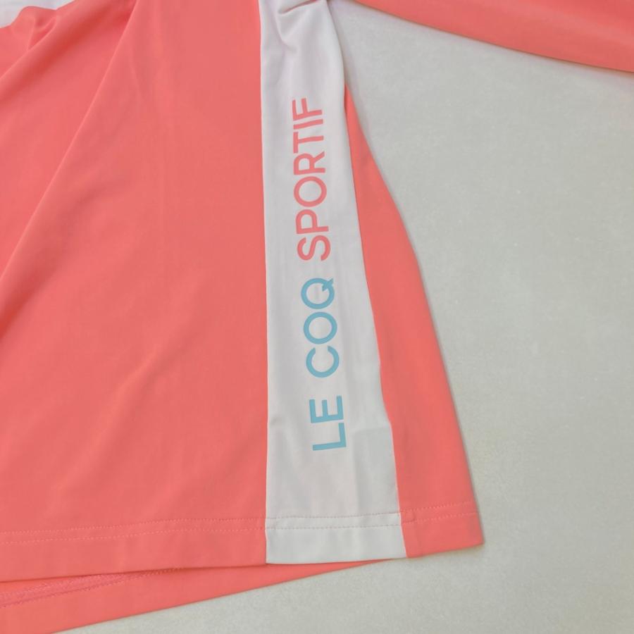 LE COQ GOLF ルコックゴルフ 長袖ポロシャツ ピンク系 S ゴルフウェア