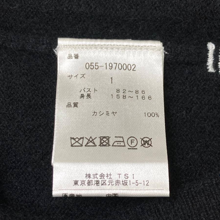 【新品】PEARLY GATES パーリーゲイツ  カシミヤ ニットセーター  ブラック系 1 ゴルフウェア レディースの画像