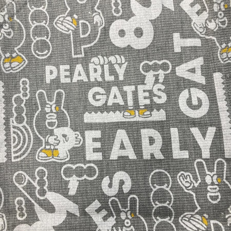 【新品】PEARLY GATES パーリーゲイツ  ストレッチスカート ロゴ総柄 グレー系 2 ゴルフウェア レディースの画像