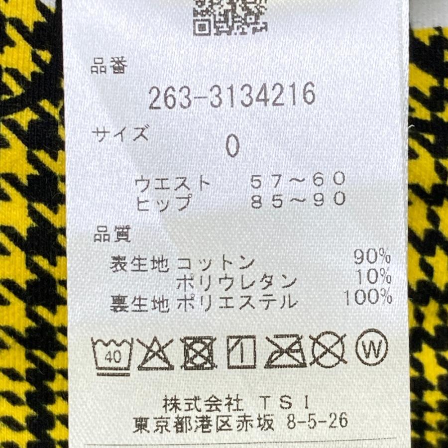 サイズ：0 JACK BUNNY ジャックバニー 2023年 インナー付 ストレッチスカート ロゴ グレンチェック柄 イエロー系 [240101665860] ゴルフウェア レディース ストスト JACK BUNNY ジャックバニー 2023年 インナー付 ストレッチスカート