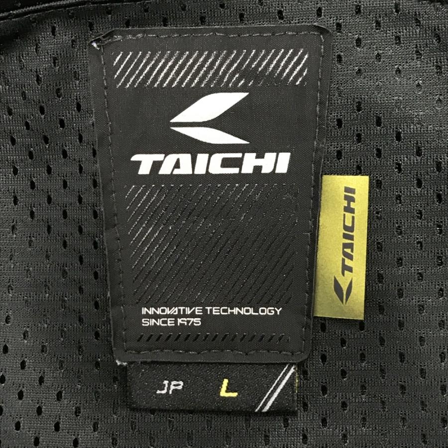 RS TAICHI アールエスタイチ RSJ328 エアー パーカ ライディングジャケット 総柄 ブラック系 L バイクウェア メンズの画像