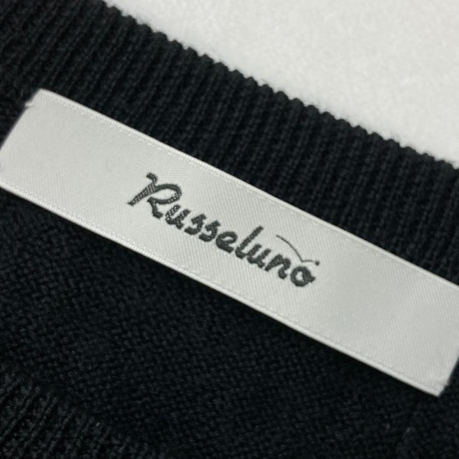 Russeluno（ラッセルノ） ウール混 ニットセーター ルチャ ブラック系