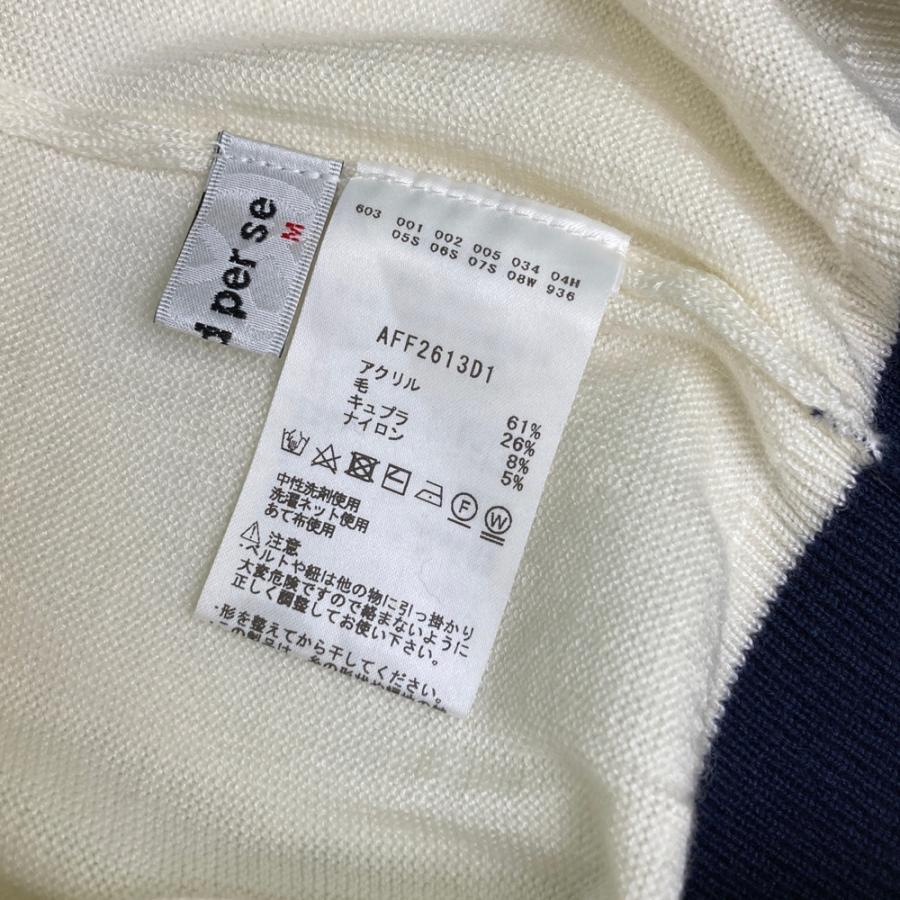 AND PER SE アンパスィ  ハイネック ニットセーター ロゴ  ホワイト系 M ゴルフウェア レディース_4
