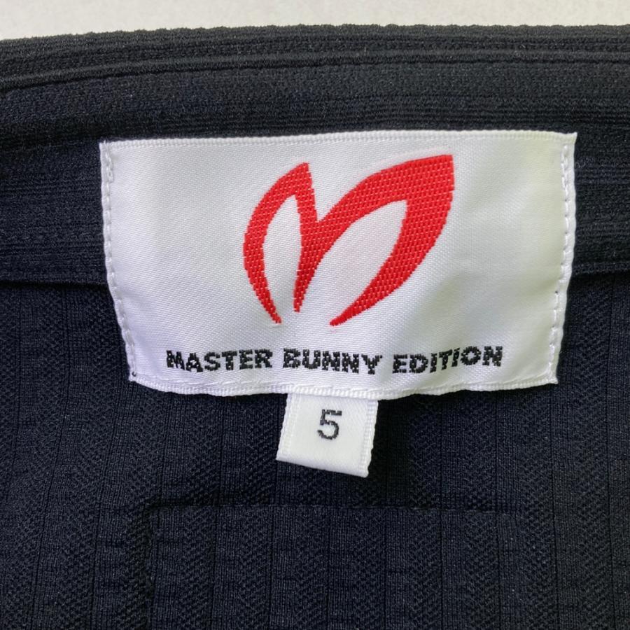 MASTER BUNNY EDITION マスターバニーエディション 15周年 2025年モデル × 原英莉花 シアサッカー 半袖ポロシャツ  ブラック系 5 ゴルフウェア メンズの画像