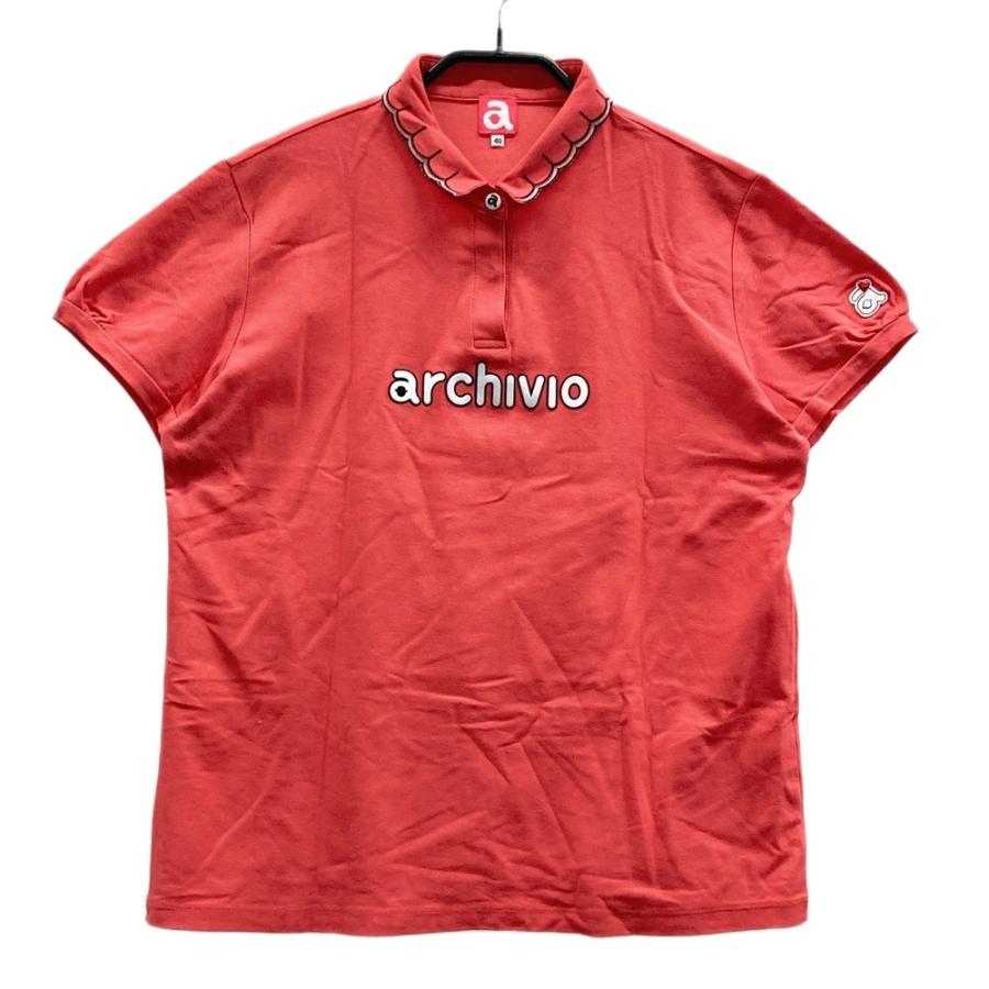 archivio レディースゴルフシャツ レッド40 【公式通販】