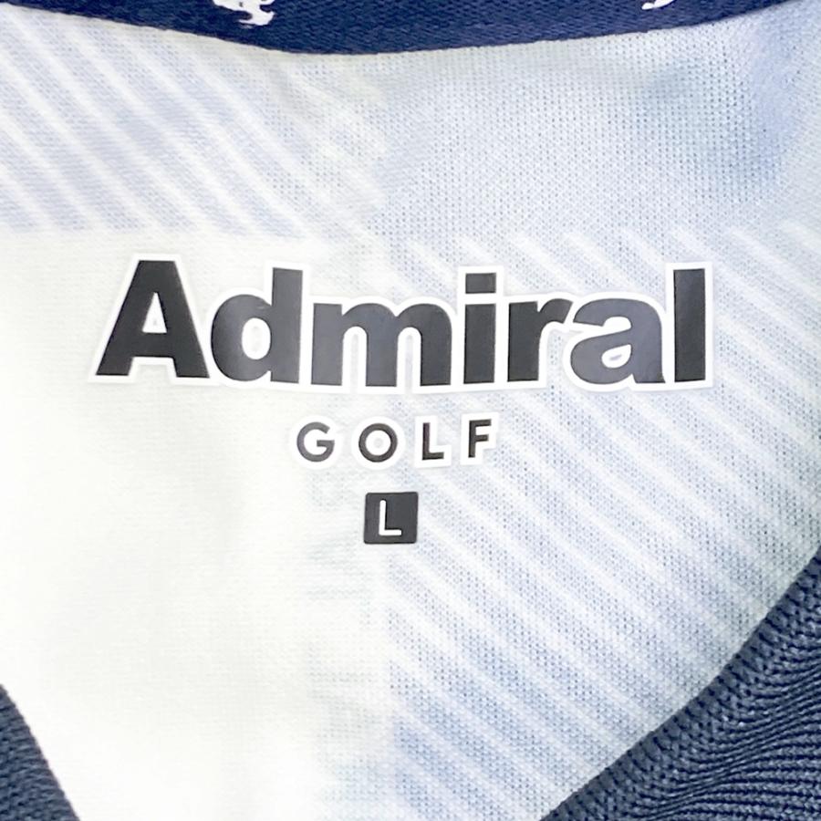 Admiral（アドミラル） 半袖ポロシャツ チェック柄 ネイビー系 L