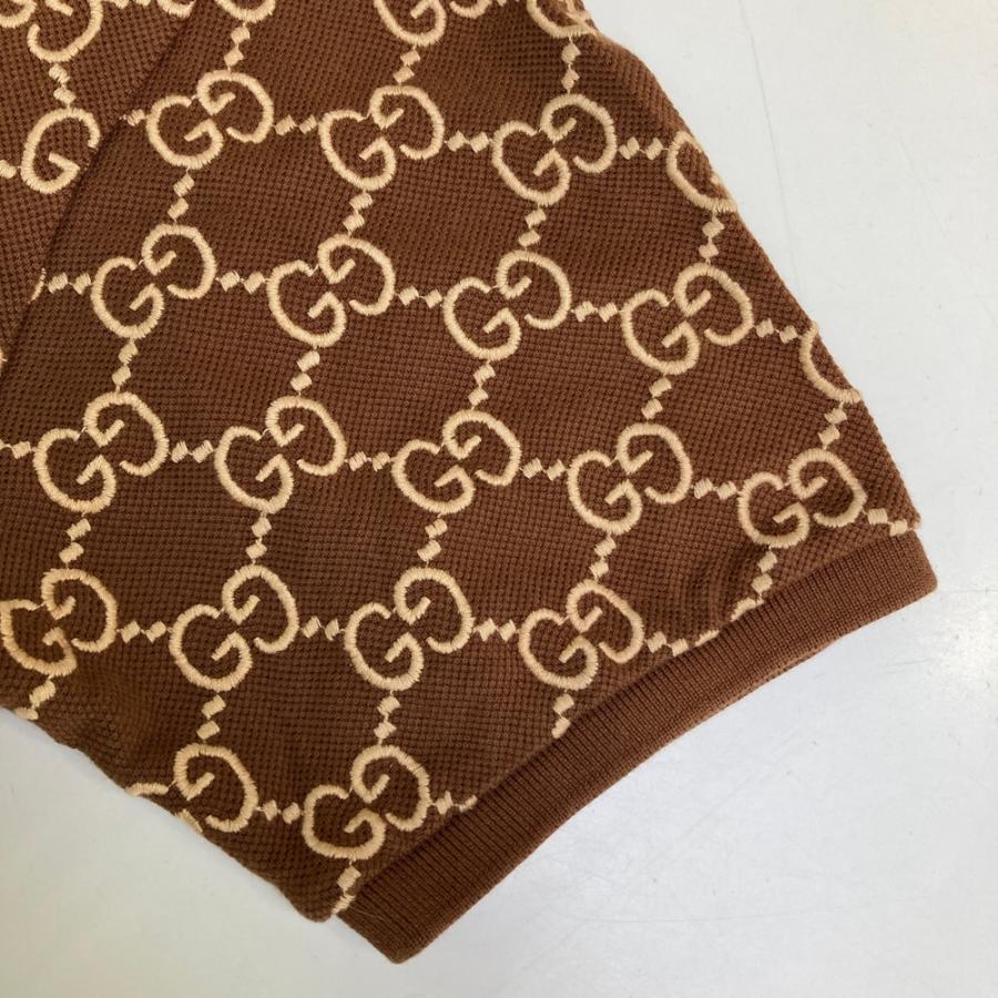 GUCCI（グッチ） 598956 XJB0U 半袖ポロシャツ GG ブラウン系 XS