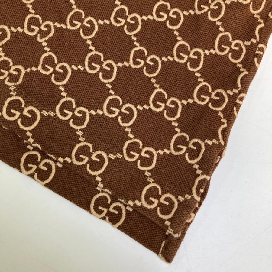 GUCCI（グッチ） 598956 XJB0U 半袖ポロシャツ GG ブラウン系 XS