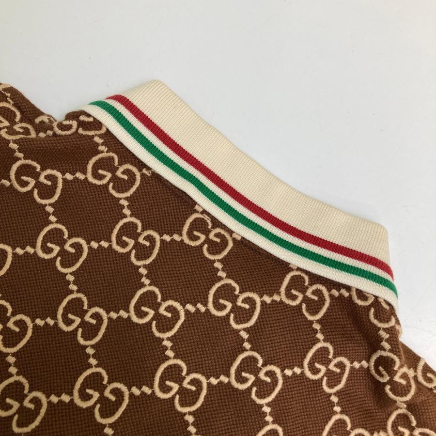 GUCCI（グッチ） 598956 XJB0U 半袖ポロシャツ GG ブラウン系 XS