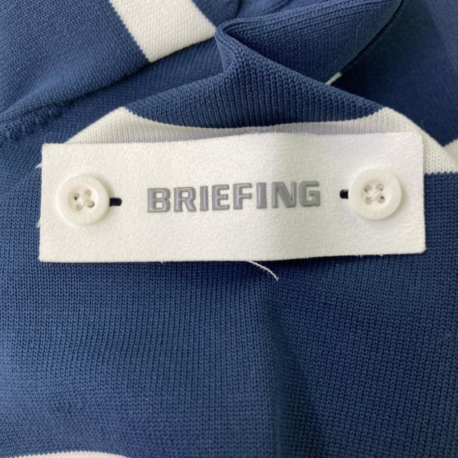 BRIEFING GOLF ブリーフィング ニットセーター ボーダー柄 ネイビー系