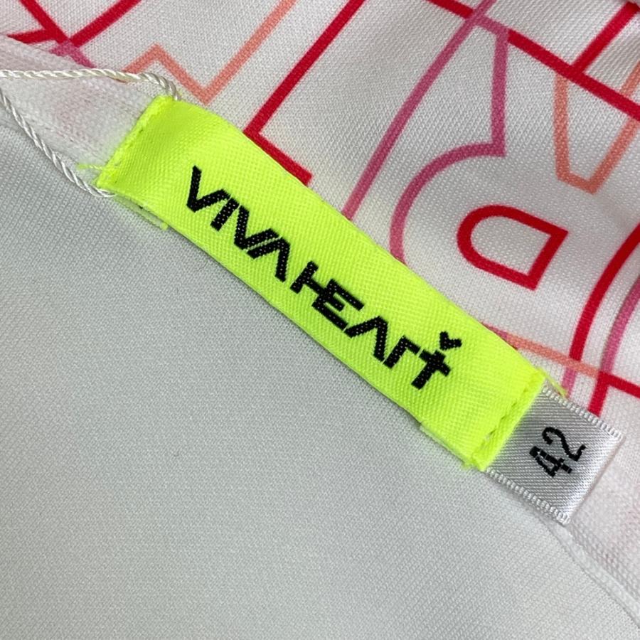 【新品】VIVA HEART ビバハート  ジップパーカー ロゴ柄 ホワイト系 42 ゴルフウェア レディース_2