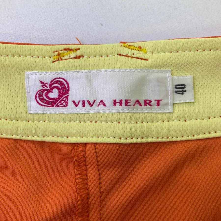 VIVA HEART ビバハート インナー付き スカート オレンジ系 40 ゴルフ