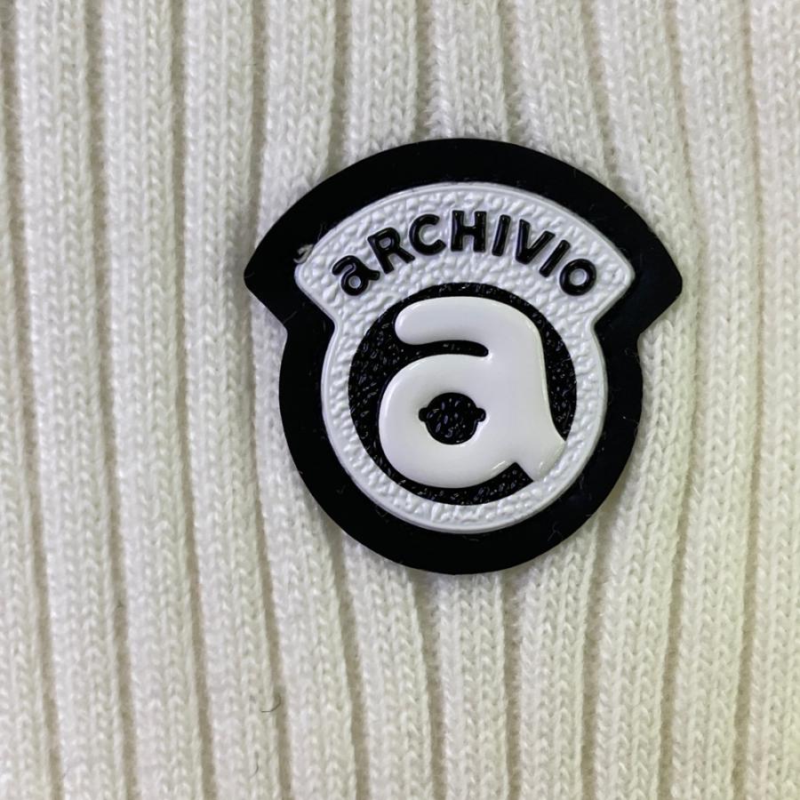 【新品】ARCHIVIO アルチビオ 2024年モデル フード付 ニットプルオーバー ウール混  ホワイト系 38 ゴルフウェア レディースの画像