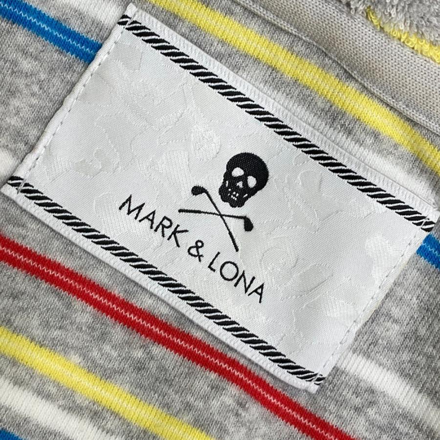 MARK&LONA（マークアンドロナ） ; ジップパーカー パイル地 ボーダー柄