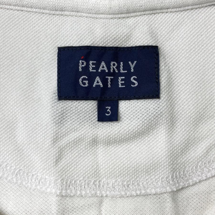 PEARLY GATES パーリーゲイツ 半袖ポロシャツ ロゴ ホワイト系 3