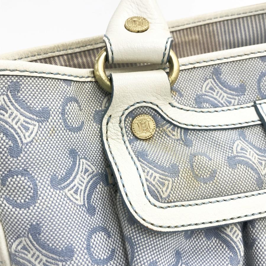 CELINE セリーヌ ブギーバッグ ハンドバッグ Cマカダム柄 ブルー系