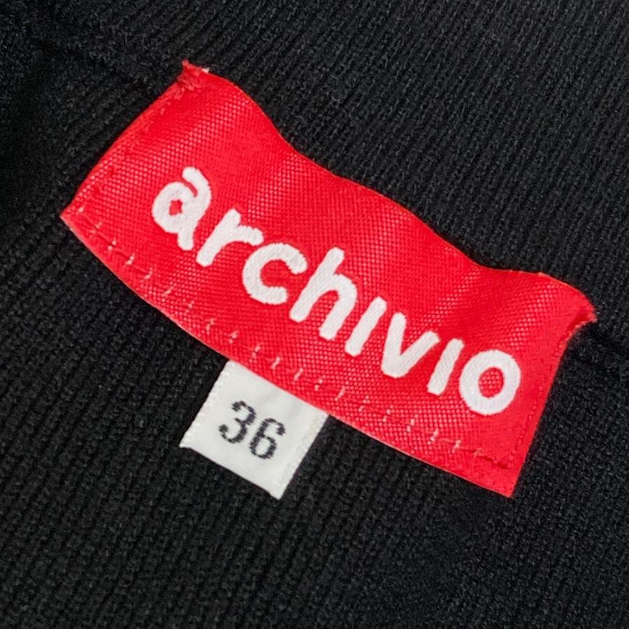 ARCHIVIO アルチビオ 2023年 ニットスカート サイドロゴ  ブラック系 36 ゴルフウェア レディースの画像