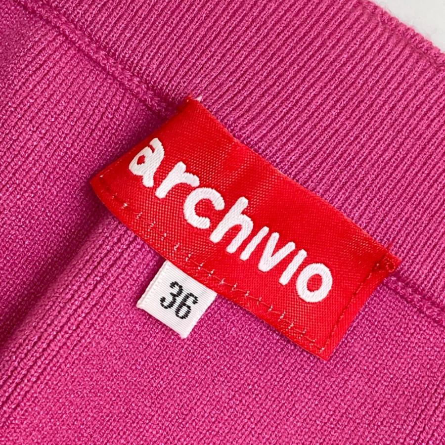 ARCHIVIO アルチビオ 2023年 ニットスカート サイドロゴ  ピンク系 36 ゴルフウェア レディースの画像