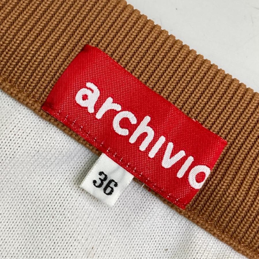 ARCHIVIO アルチビオ  ニットスカート ビッグロゴ  ブラック系 36 ゴルフウェア レディースの画像